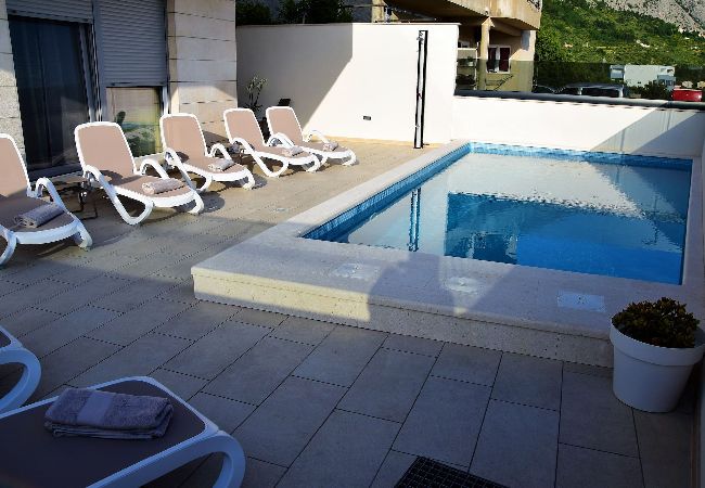 Leilighet i Makarska -  Adria View, Apartment Ina with pool