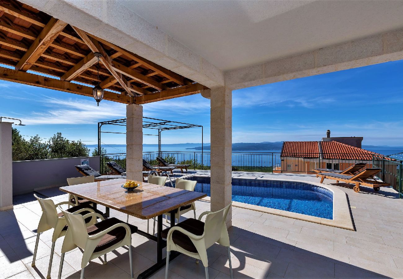 Hus i Bast - Villa Magico with pool and sea view 