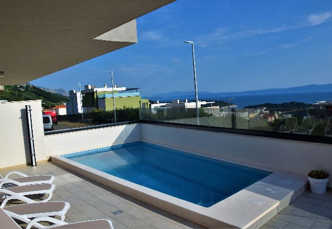 Lägenhet i Makarska -  Adria View, Apartment Ina with pool