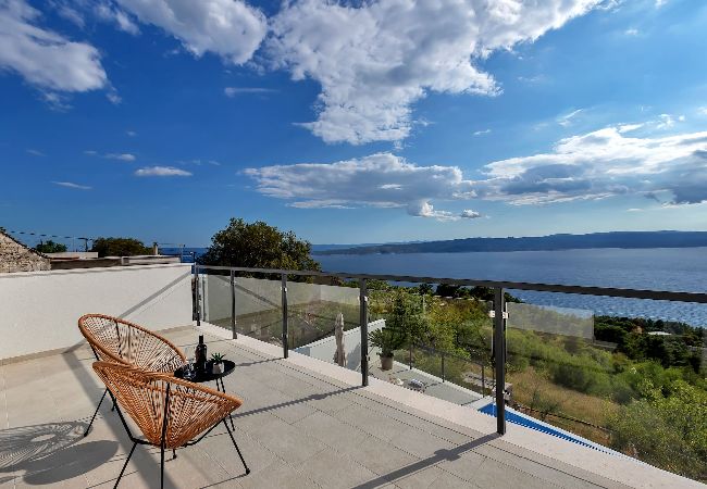 Villa i Brela - Villa Skyview, infinity-pool, whirlpool